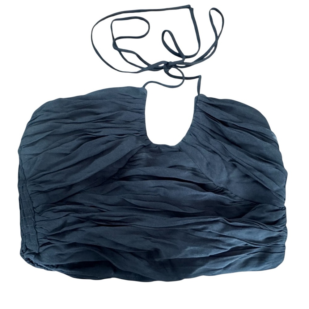 Zara Black Rouched Crop Top